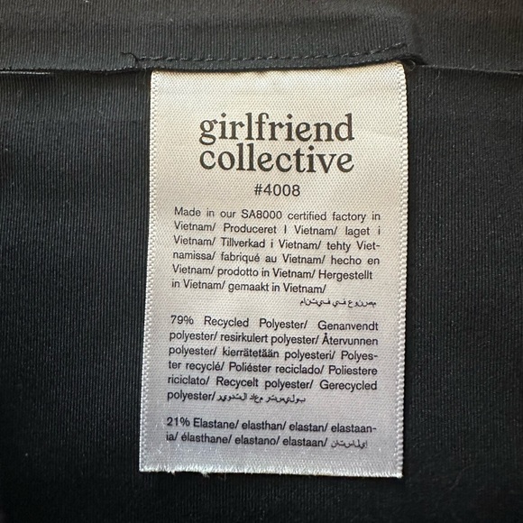 Girlfriend Collective Black Compressive High-Rise Legging 7/8 Length (Size XS) - Picture 6 of 8